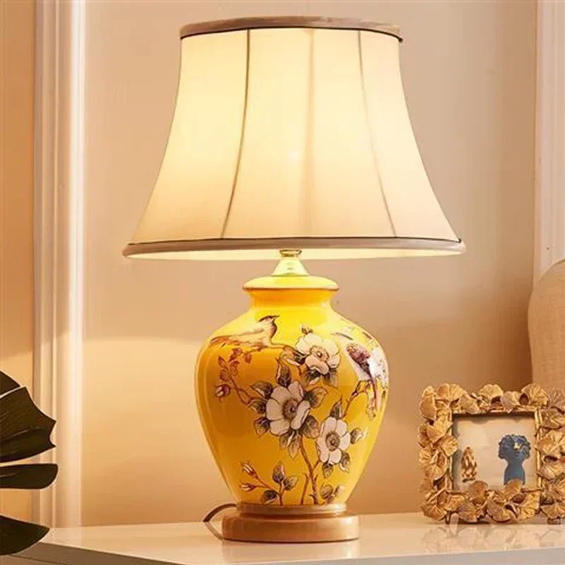 OULALA Ceramic Floral LED Table Lamp 1