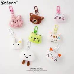 Mini Cute Plush Bear Keyring For Women Girl Cartoon Rabbit Kawaii Keychain Unique Design Car Key Chains Chaveiro Marcha De Carro