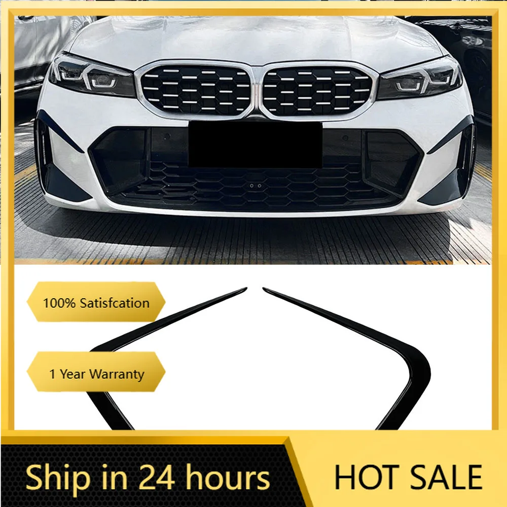 

Emblems Front Bumper Air Vent Cover Trim For BMW 3 Series G20 G21 LCI M Sport 2023+ Gloss Black Intake Frame Spoiler Splitter