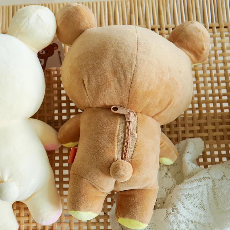 Kawaii Rilakkuma Plush Toys Cute Animal Strawberry Teddy Bear Stuffed Doll Kuma Plushies Kawaii Room Deocr Birthday Gift for Kid