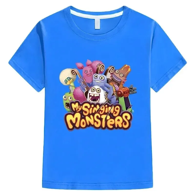 My Singing Monsters Summer Anime T-shirt Kids Clothes Kids T Shirts Casual Short Sleeve 100% Cotton Tops Y2k Boys Girl Clothes