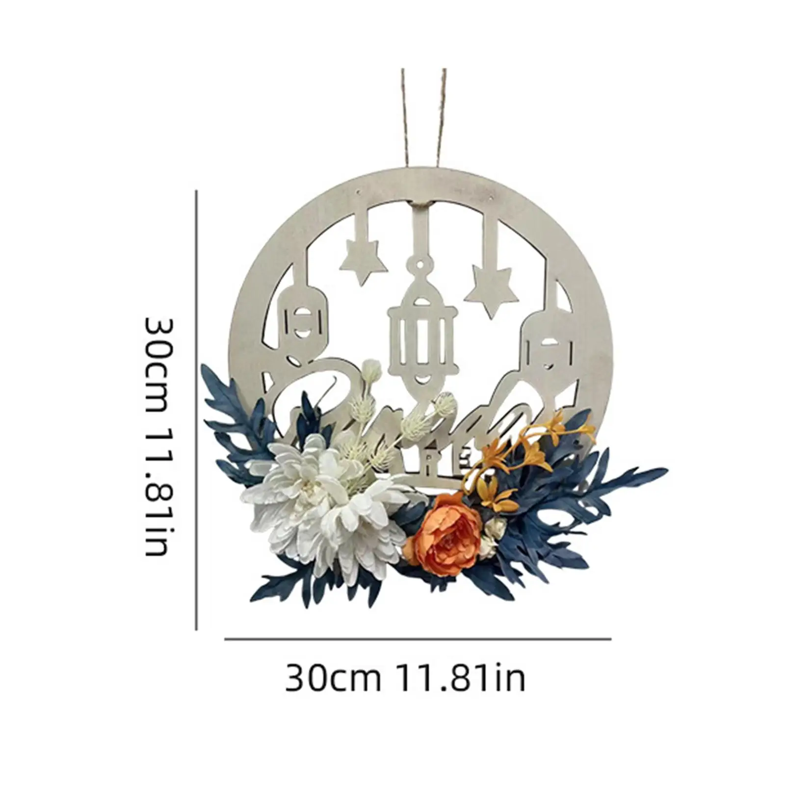 Grinalda artificial do Eid Mubarak, Festival do Ramadã, interior e exterior