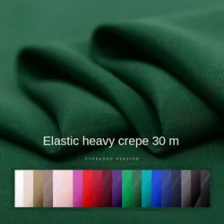 Stretch Heavyweight Crepe De Chine tessuto di seta marchio Fashion Design tinta unita materiale di abbigliamento all'ingrosso Per cucire al metro