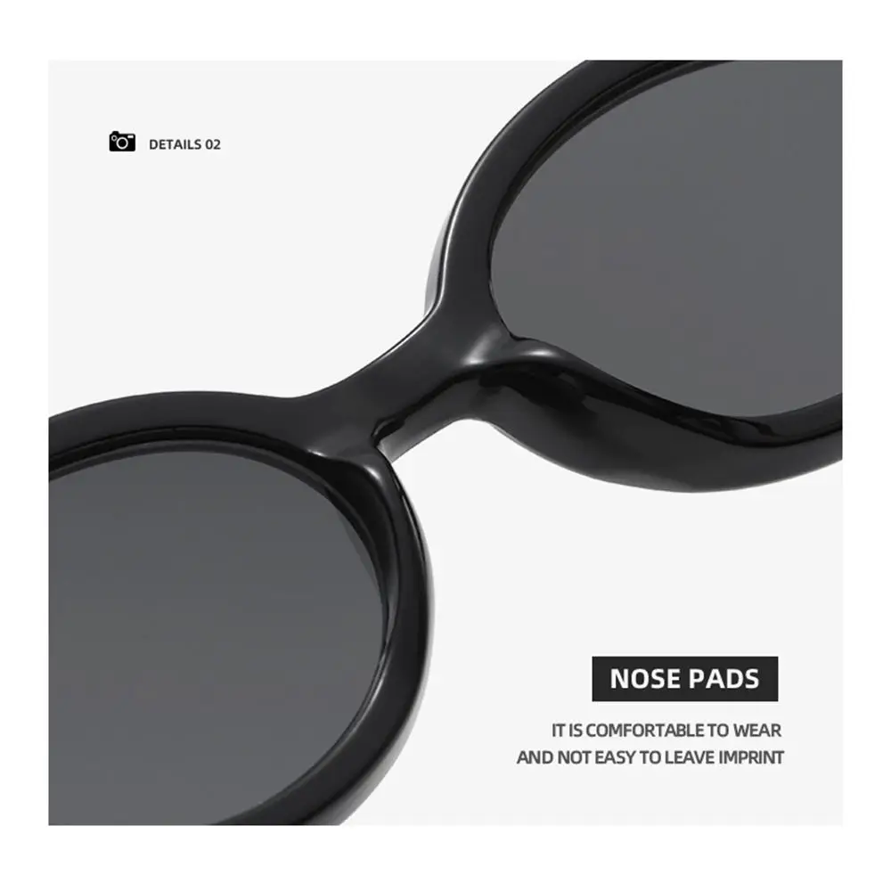 Punk Small Oval Sunglasses Vintage Trendy Literary Round Frame Sun Glasses Hip Hop Flat Glasses for Women & Men