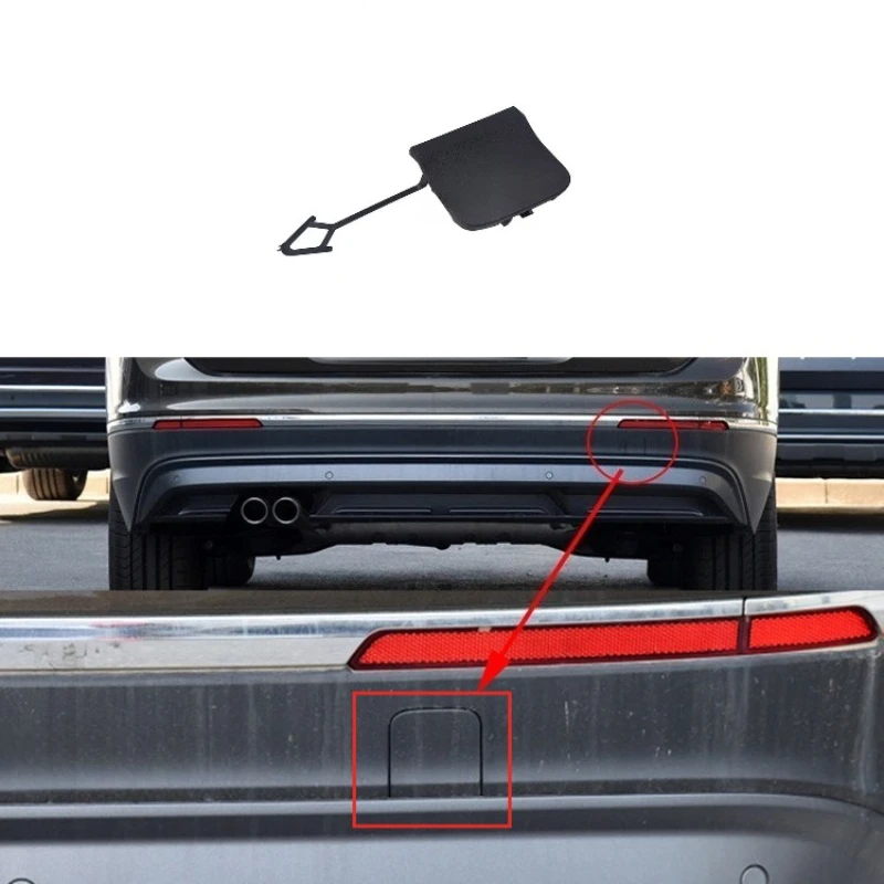 

For Volkswagen Tiguan L 17-21 Rear Bumper Tow Hook Cover Trailer Hitch Cap Towing Eye Lid Auto Exterior Replacement Accessories