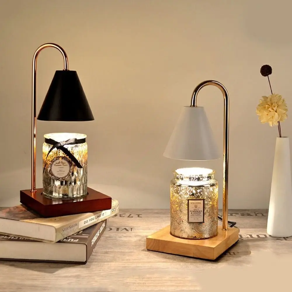 aroma-diffuser-candle-warmer-lamp-aromatherapy-solid-wood-base-candle-melt-warmer-desk-lamp-eu-plug-candle-heating-lamp