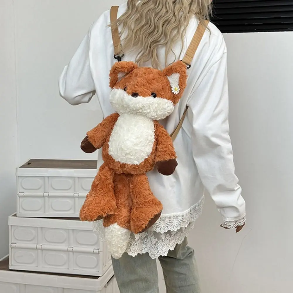 

Портативный рюкзак-пандочка Kawaii, мягкая сумка через плечо в виде енота, коричневая плюшевая детская школьная сумка для девочек