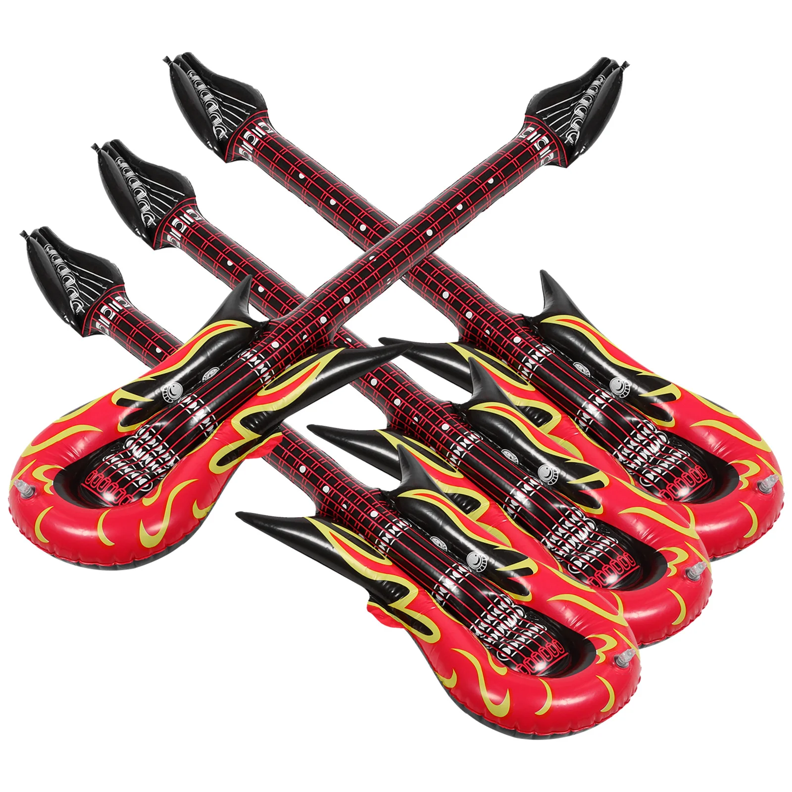

4 Pcs Funny Inflatable Instrument Pool Toy Guitar Ballon Educational Playthings Toys Inflation Child