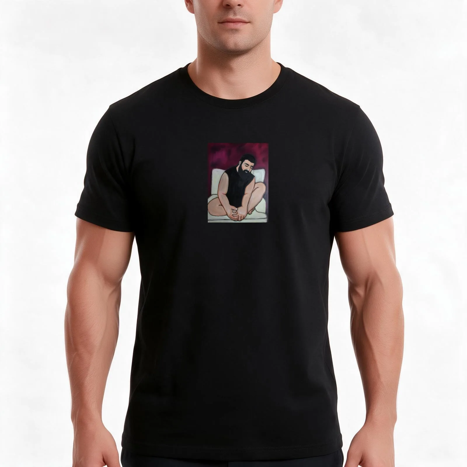 The Thinker T-Shirt Summer Casual Cotton Tee Oversized Streetwear Tops Vintage Graphic Print Loose Fit Short Sleeve