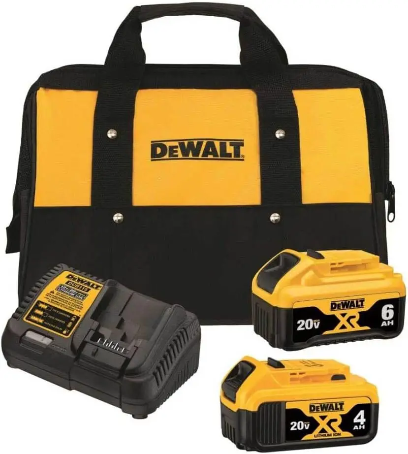 

Dewalt DCB246CK 20V MAX XR Lithium-Ion Batteries and Fast Charger Starter Kit (4 Ah/6 Ah)