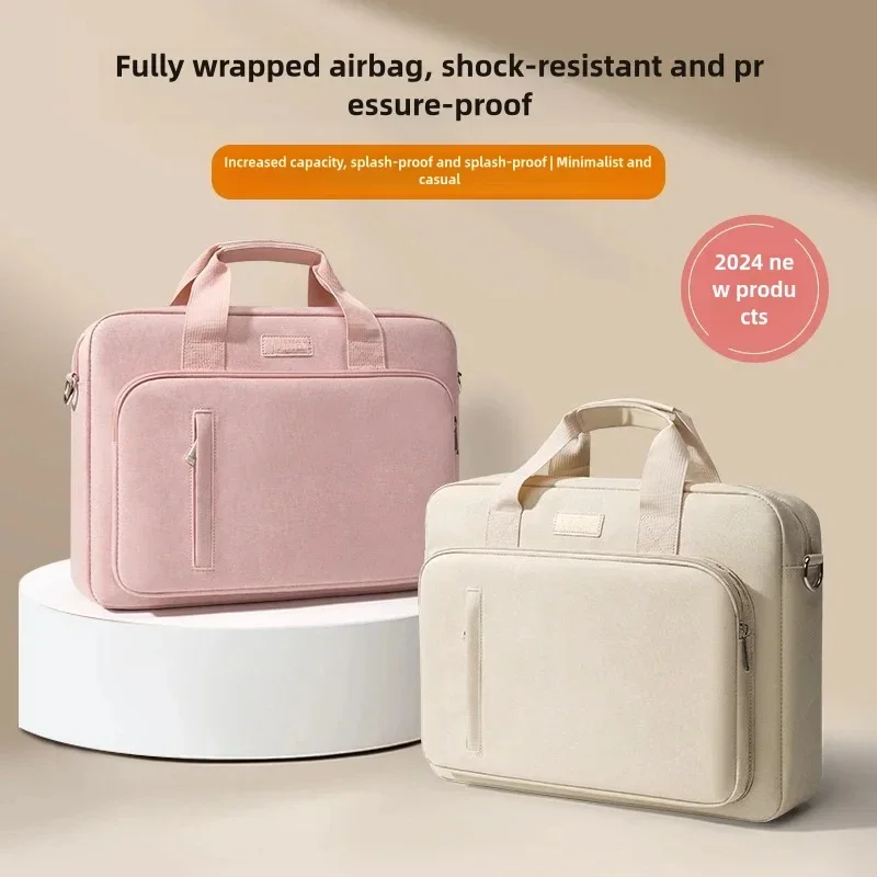 Funda para portátil 13,3 14 15,6 17,3 pulgadas, bolsa impermeable para portátil para Macbook Air Pro 13 15, bolso de hombro para ordenador, maletín