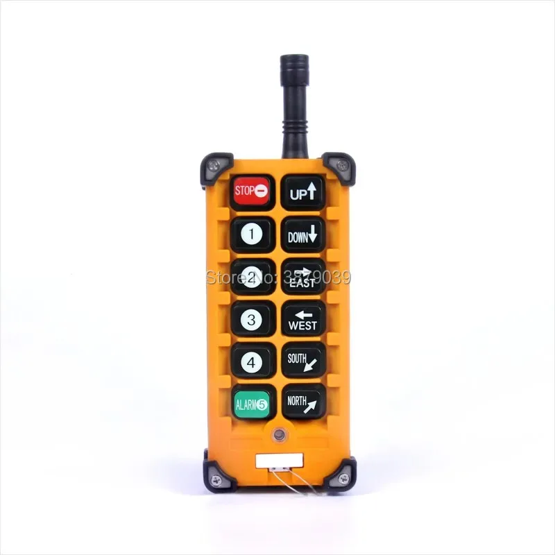 TELECRANE F23-A++ (2 Transmitters+1 Receiver) Industrial Wireless Radio Single Speed 10 Buttons Remote Control for Crane