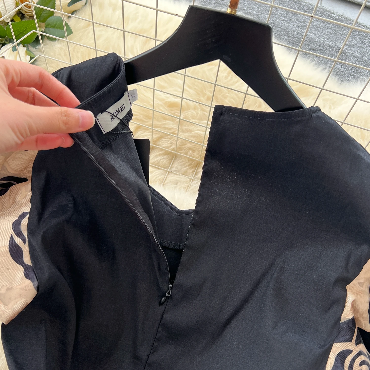 Chic vintage Stampa impiombata Elegante fata moda coreana Boho Sundress abbigliamento donna