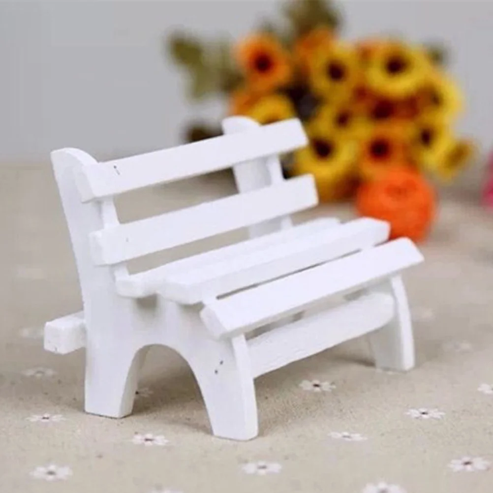 

Chair Chairs Miniture House Furniture Bamboo Miniature Porch Decorative Garden Bench