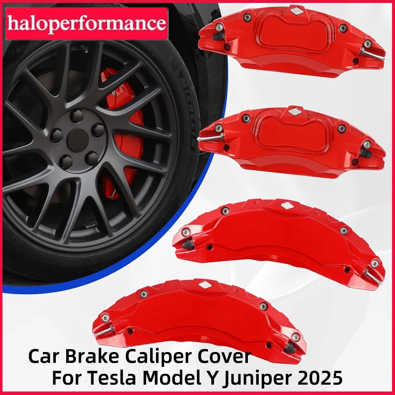 

Для Tesla Model Y Juniper 2025 крышки суппортов тормозные суппорты из алюминиевого сплава 4 шт. комплект модификации внешние аксессуары автомобиля