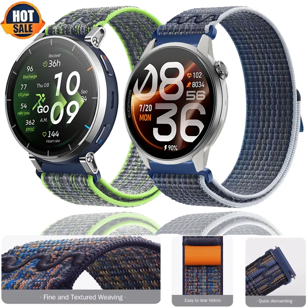22mm 20mm Nylon Band for Amazfit Bip Max 6 5/Balance 3 COROS PACE 4 Pro Braided Replacement Wristbandfor Amazfit T-Rex3 48/44mm