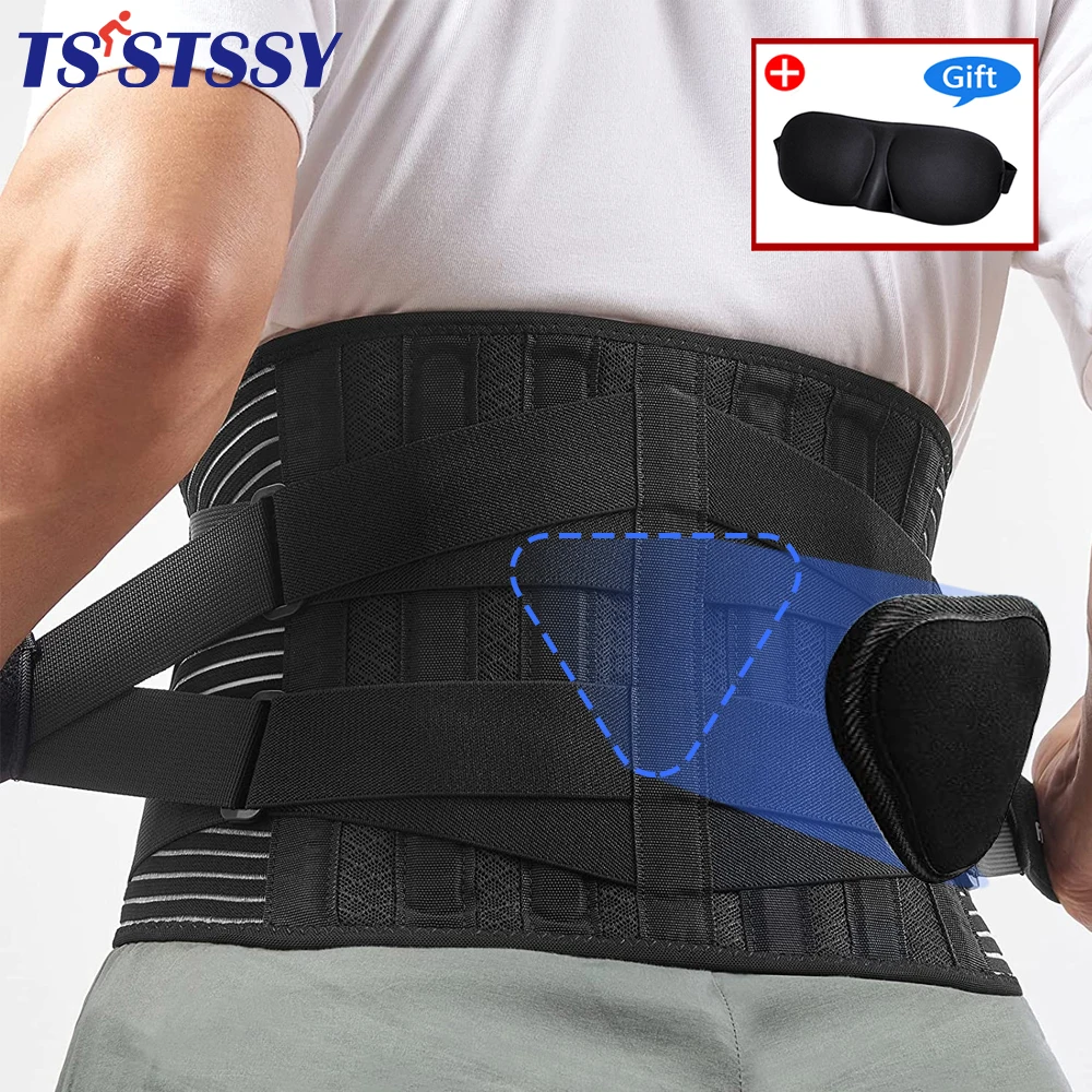 

Sports Adjustable Waist Braces Lower Back Support Belt with Lumbar Pads for Back Pain Relief Sciatica Scoliosis Herniated Disc