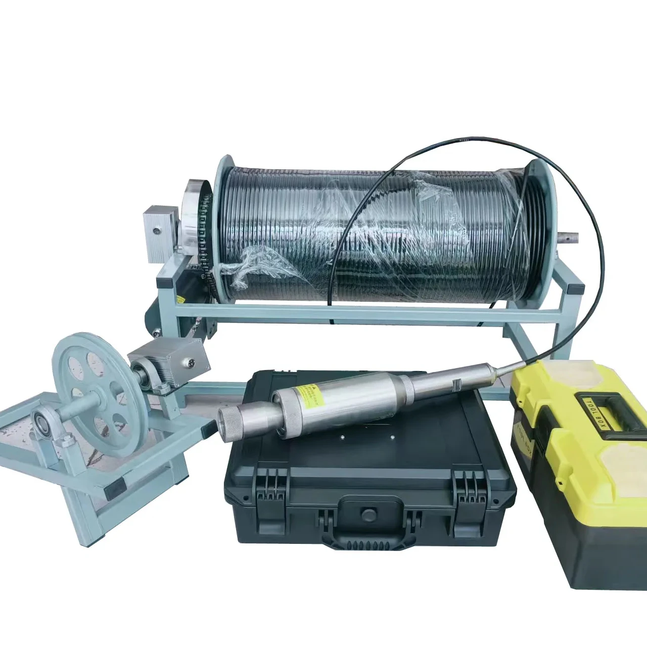 12-inch Screen 300 Meters Dual Camera Borehole/Underground Well Camera Electric Winch CCD Sensor H.264 DVR Memory Card Storage
