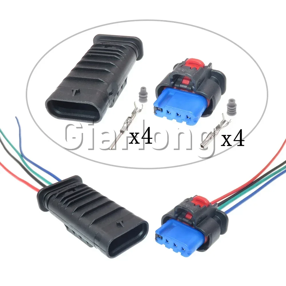 1 Set 4 Ways 1-2296696-1 1-2203773-1 AC Assembly Car Nitrogen Oxide Sensor Terminal Socket Automotive Connector