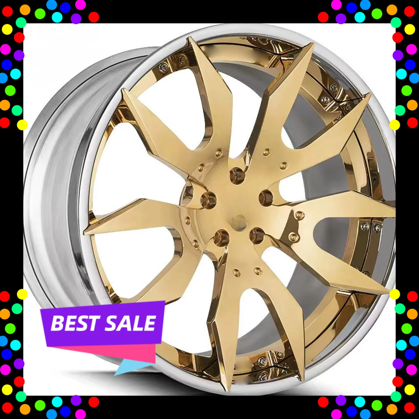 

Hot-selling Custom New 20 Inch Forged Alloy Wheels Gold Color Rims 5x108 Fitment for Chevrolet Rolls Royce for Maybach S63
