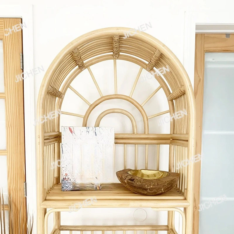 Estante de vime, prateleira do chão ao teto, armário de armazenamento, multicamadas, nórdico, videira real, cama de casa e estante de armazenamento simples