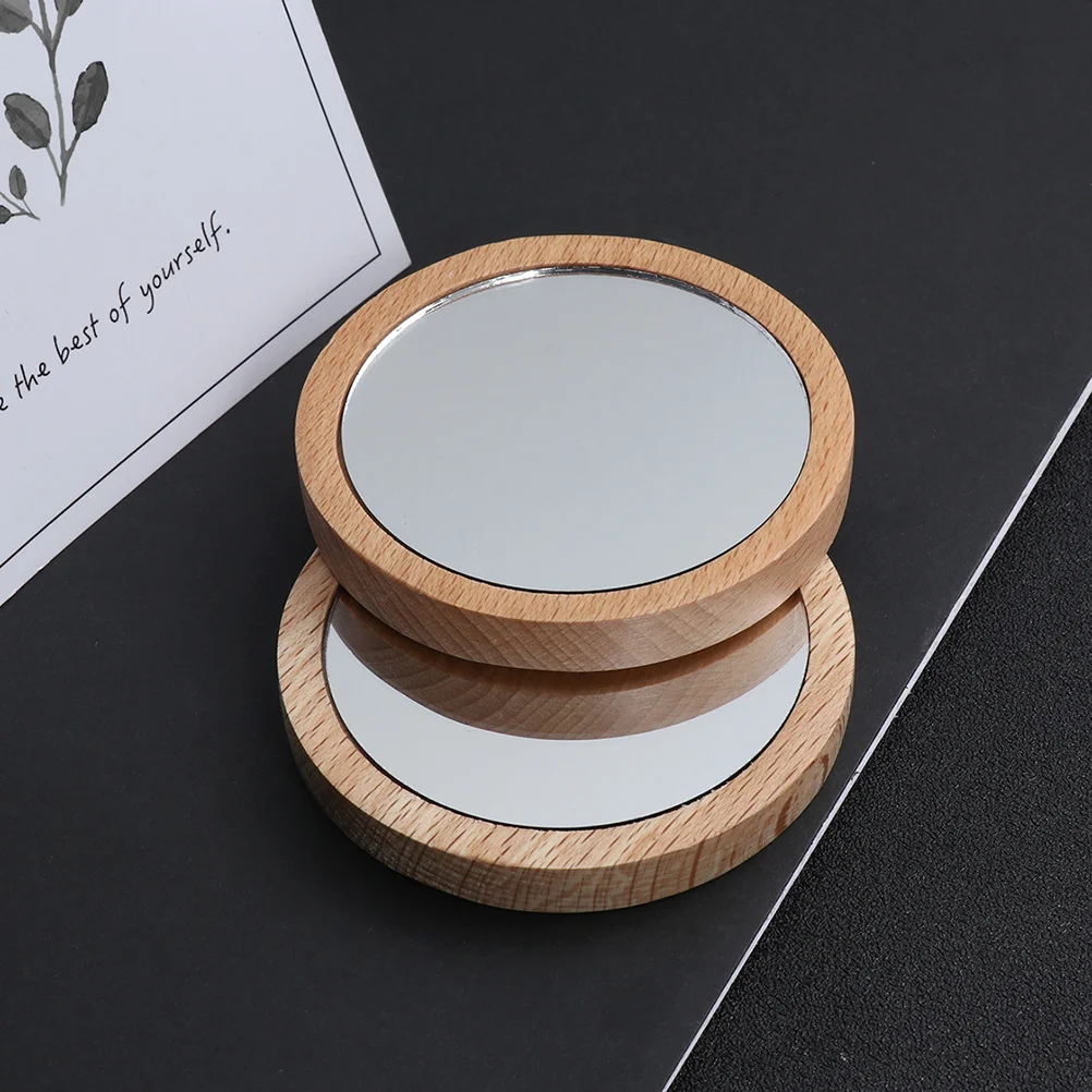 3Pcs 7.5cm Portable Makeup Mirror Round Light Weight Travel Mirror Smooth Glass Surface Easy Carry Option
