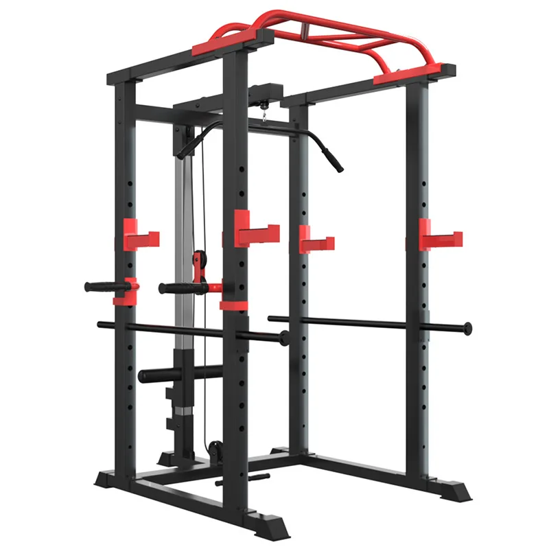 Multifunctional Squat Frame Smith Machine, Barbell Lifting, Free Hard Pull, Comprehensive Trainer, Home Fitness