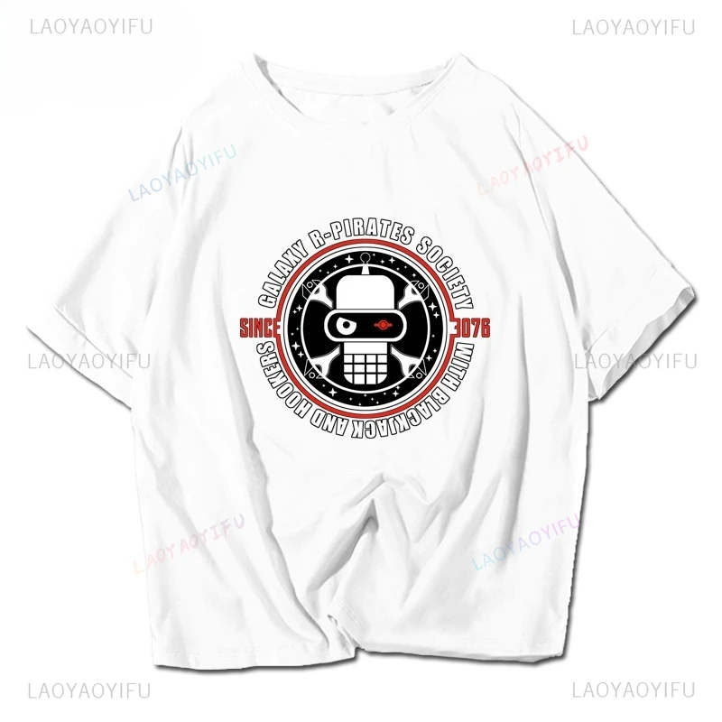 تي شيرت Futuramas Save Thr Planet للرجال والنساء مادة رخيصة من البوليستر Y2k ملابس صيفية مضحكة ملابس الشارع الشهير تي شيرت فكرة هدية