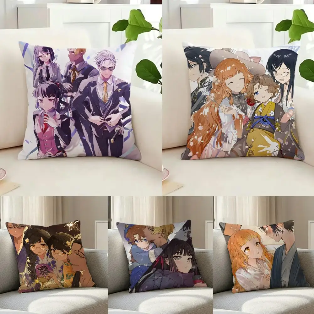 A-Agents of the Four Seasons classic Cushion Cover Washable Faux Linen Cover Modern Lightweight for Living Room Sofa