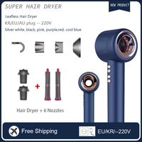 Leafless Hair Dryer 220v Professional Negative Ion Hair Dryer 1600w Quick Dry Travel Home Hair Styler Blow drier