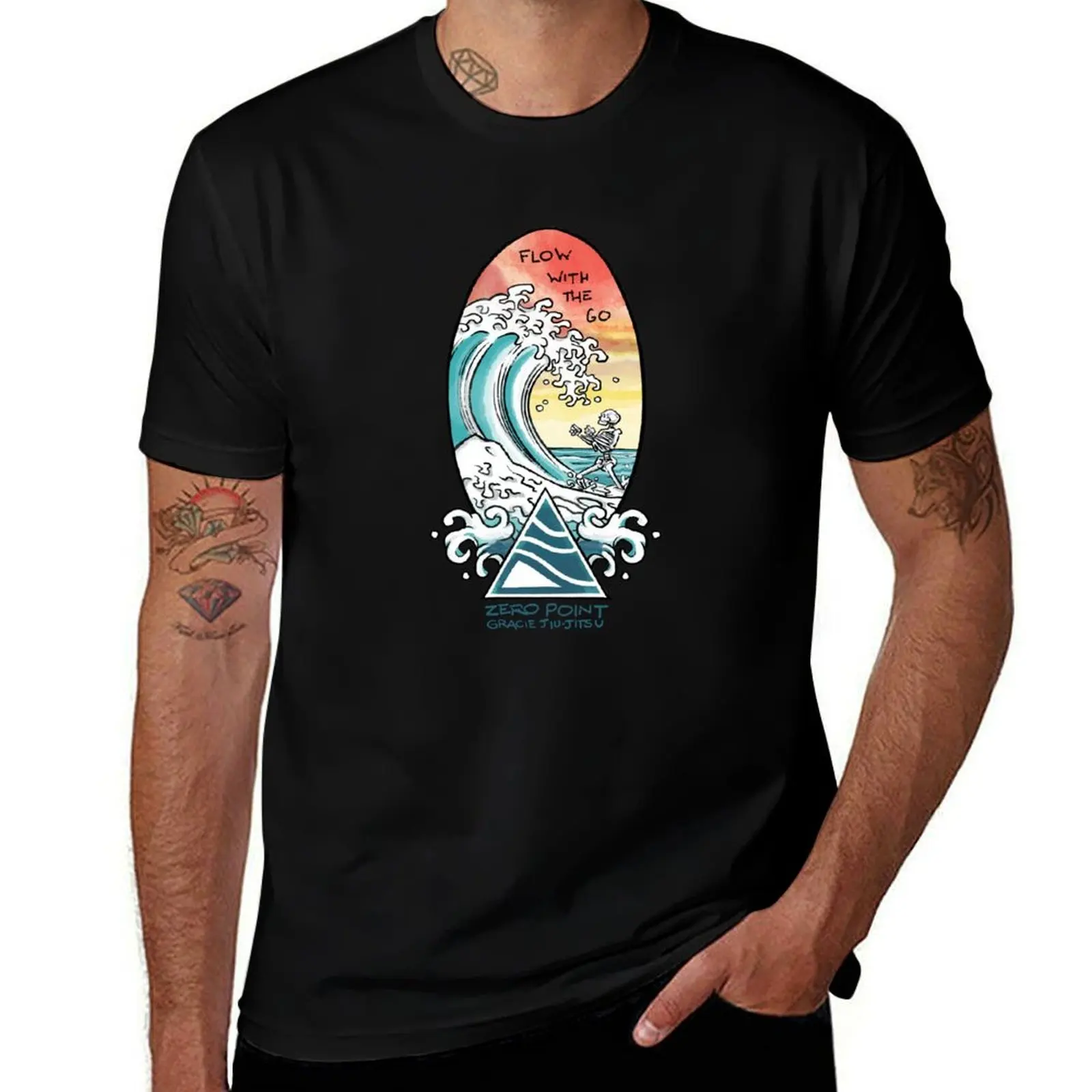 

FLOW WITH THE GO T-Shirt Basic Tee Shirt for Everyday Outfit