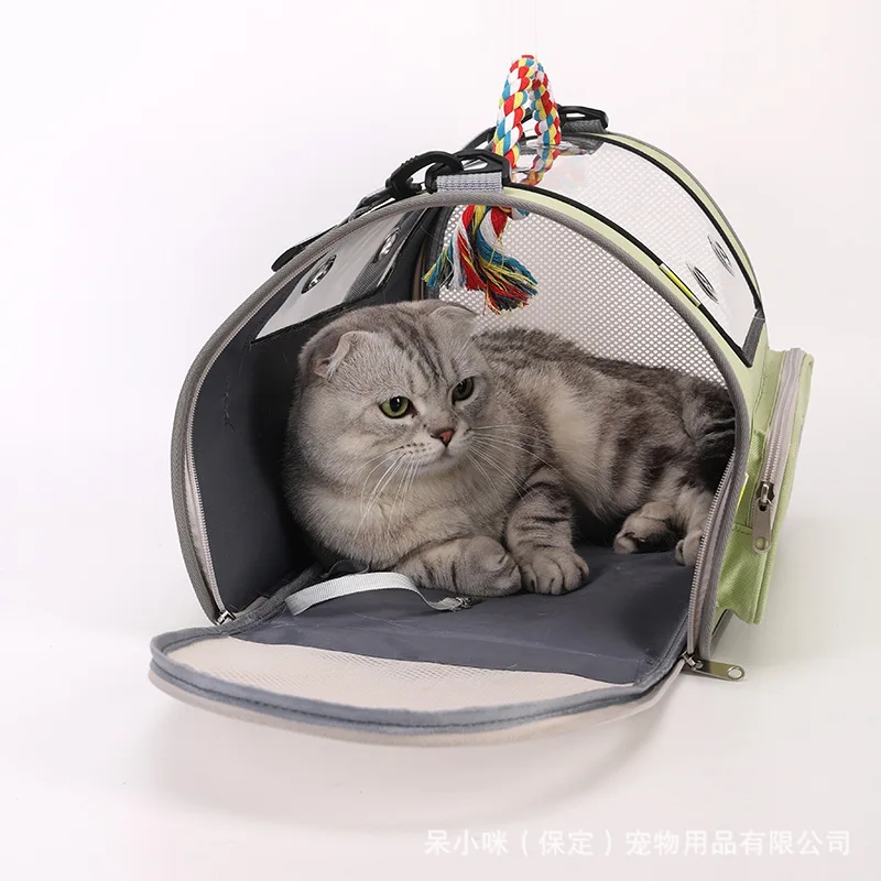

Large capacity foldable cat bag, cat bag, outdoor bag, portable pet backpack, fully transparent breathable cat bag