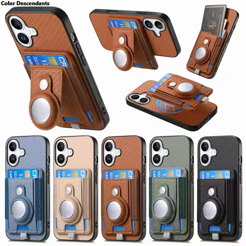 Anti Loss Tracker Case For Samsung Galaxy S24 Plus S23 Ultra FE S22 S21 S20 Plus Leather Magnetic Removable Card Bag Cover