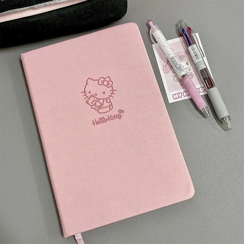 Kawaii Sanrio Hello Kitty Anime Notebook High Appearance Thickening Student Diary Book Simplicity Cute Cartoon Children Gifts