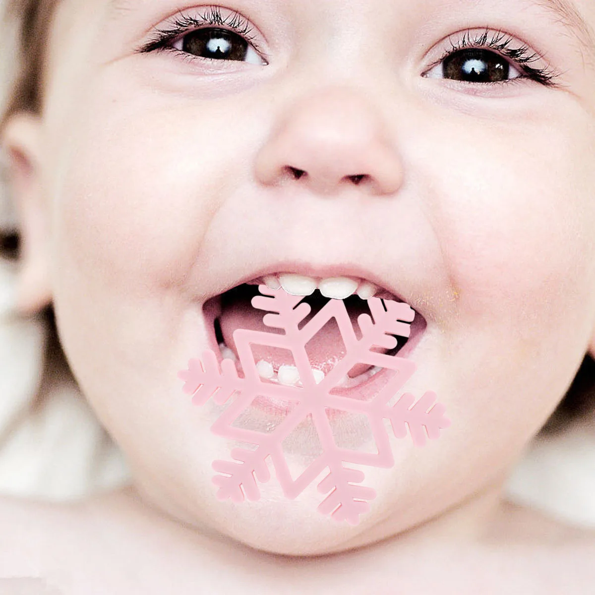 Baby Teething Silicone Snowflake Molar Ring For Infant Teeth Relief Safe Chewing Plaything Newborn Baby Molar