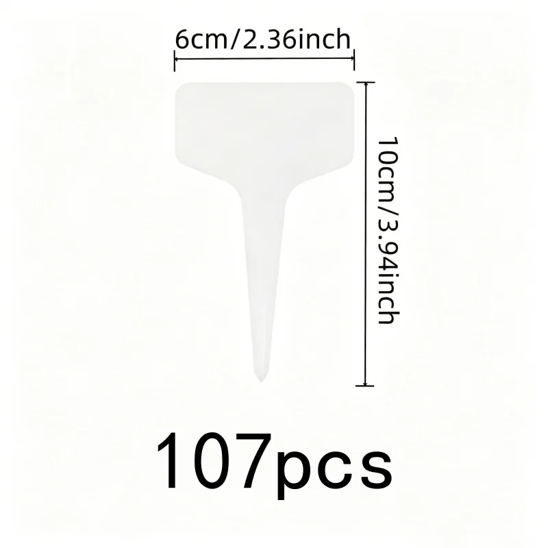 Easy Insert Into Soil Nursery Plant Signs 107 pcs, perfect for Greenhouse Plant Labeling, Waterproof Fade Resistant