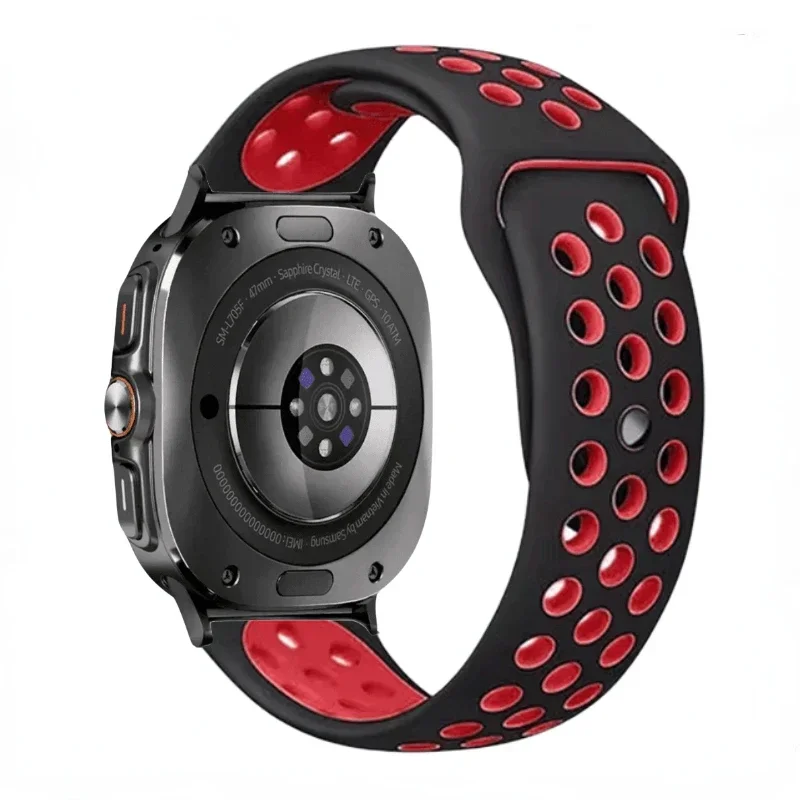 حزام سيليكون لساعة سامسونج جالاكسي الترا 47 ملم سوار رياضي ناعم معصمه حزام ساعة قابل للتنفس لحزام جالاكسي الترا