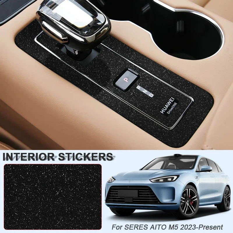

Car Carbon Interior Sticker Auto Lifting Window Panel Decal For SERES AITO M5 2023-Present LHD Gear Inner Door Protective Film