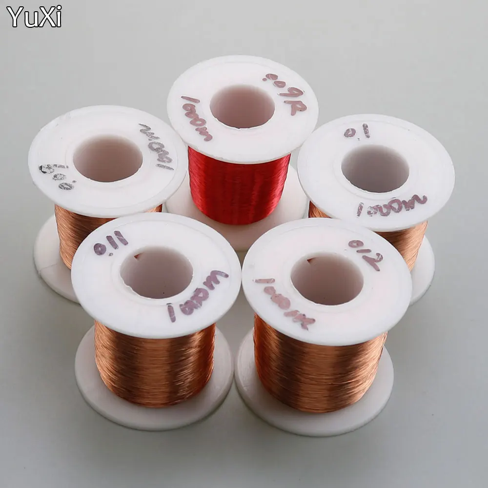 1000/500 metrów 0,09 mm 0,11 mm 0,12 mm 0,15 mm Drut emaliowany poliuretanem Miedziany okrągły drut uzwojeniowy QA-1-155