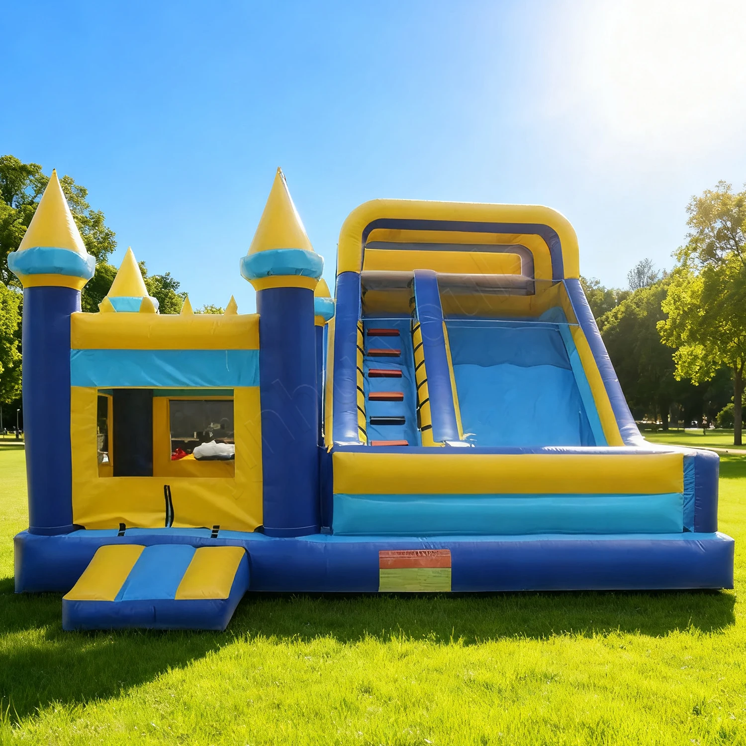 Outdoor Inflatable Castle Bouncy House Customized Colors Jumping Castle Children's Trampoline Slide PVC Material Easy Setup