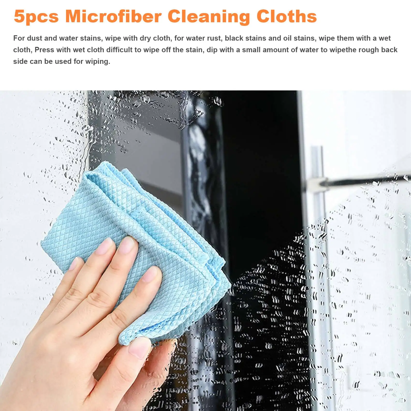 5 stracci per squame di pesce super assorbenti in microfibra riutilizzabili 30X40 cm