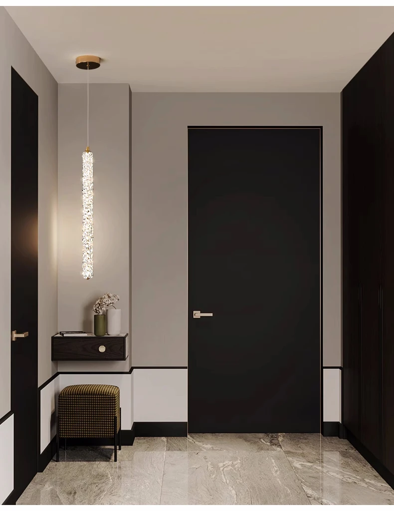 Bedside LED Luminaires Crystal Pendant Lights Sofa
