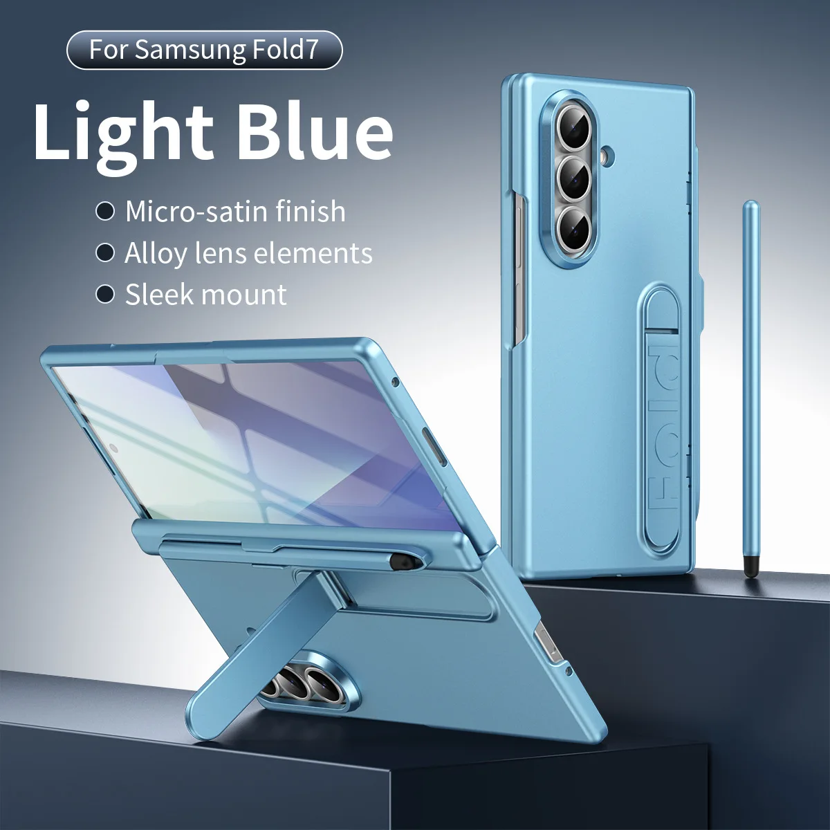 

case for Z Fold 7 6 5 4 3 with Pen Slot Hinge protection Full Coverage Protective Case With Holder Shock Proof Anti-Fingerprint