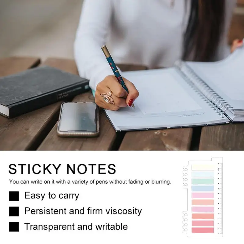 Sticky Notes 200pcs Writable Page Tabs Adhesive For Page Marking Enhances Reading Experience Text Strips For Students And