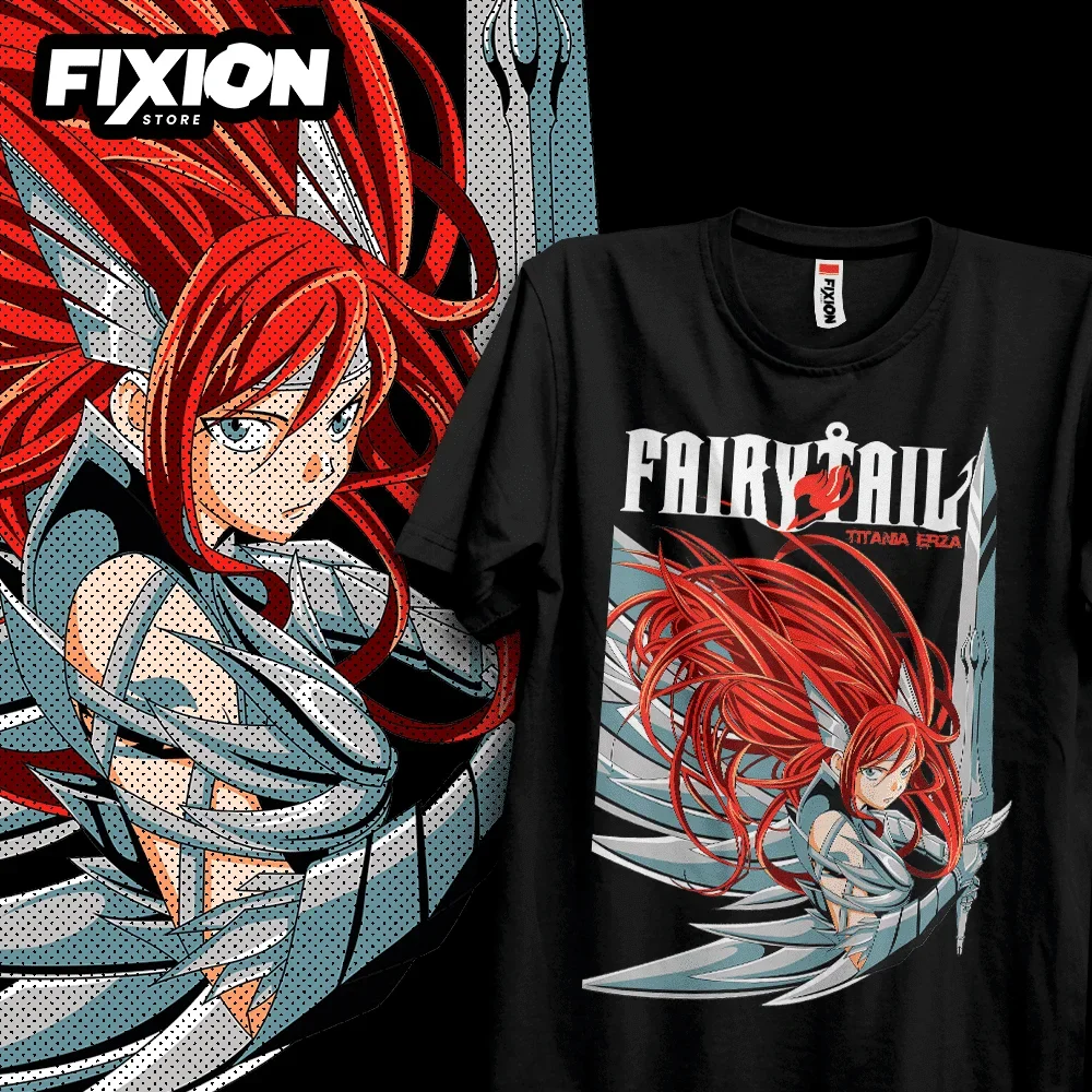 DegradTail-Erza Armadura-N/Febrero 2023 Anime T Shirt, Manga Cadeau pour les amoureux de l'anime, Toutes les tailles Coton