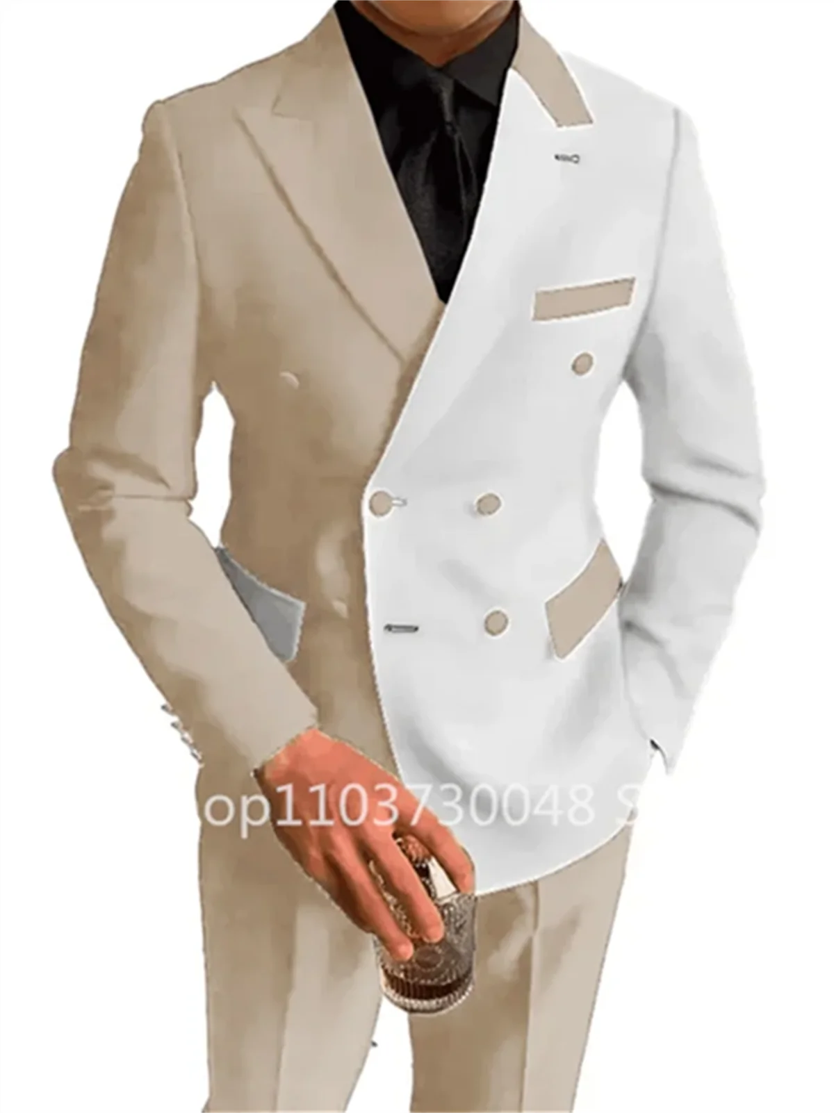 2 Piece Wedding Men Suits Slim Fit Peak Lapel Blazer Pants Formal Business Party Groom Wear Tuxedos Costume Homme