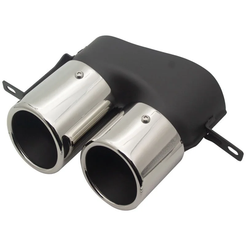 1 Pair 304 Stainless Steel Exhaust Tip Muffler Tips For BMW G20 G21 330i 325i M340i 2017-2021 Four Out Black Tailpipe Nozzle