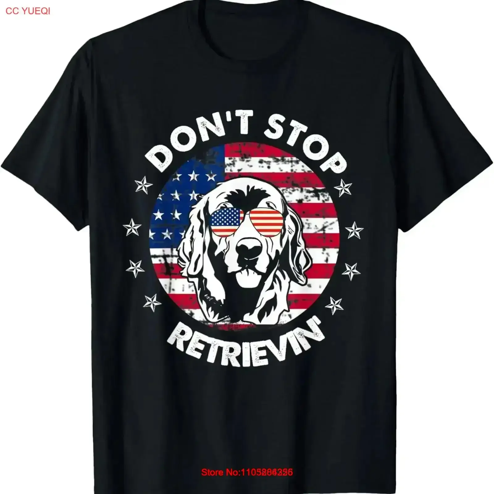 Don't Stop Retrieving Golden Retriever 4th Of July T Shirt vintage Washed Top For Everyday Wear designer clothes Casual Soft
