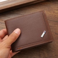 Men's Genuine Leather Slim Wallet for Business Minimalist Bifold Credit Card Holder Money Clip RFID Blocking Thin Wallet Purse