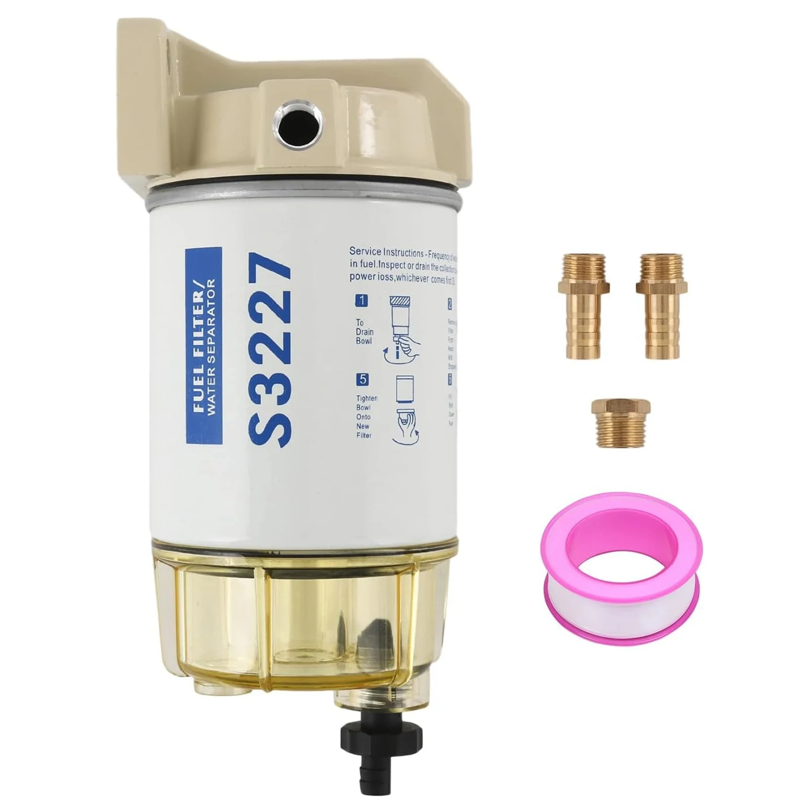 

S3213 Outboard Marine Boat Fuel Filter 35604941 35809097 Diesel Fuel Water Separator for Racor Marine Engine Boat